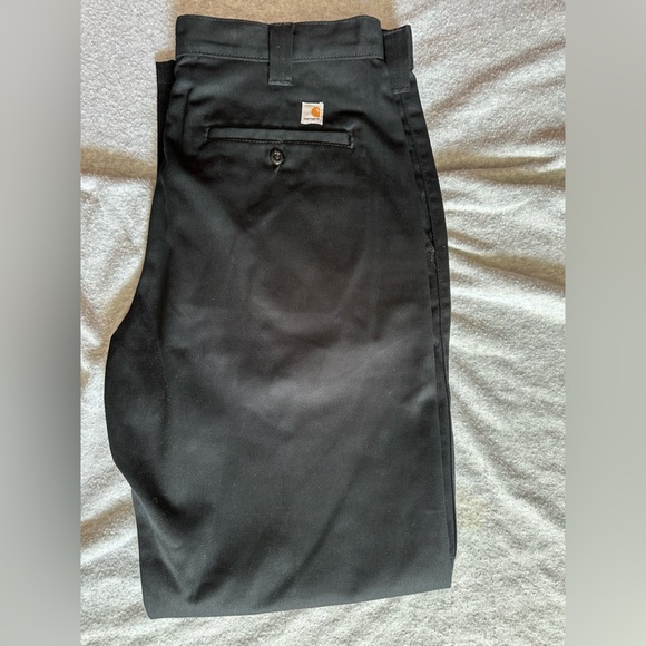 Carhartt Black Dress Pants Elegant Straight Leg - Picture 3 of 5